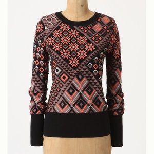 Anthropologie Charlie & Robin neo jacquard sweater